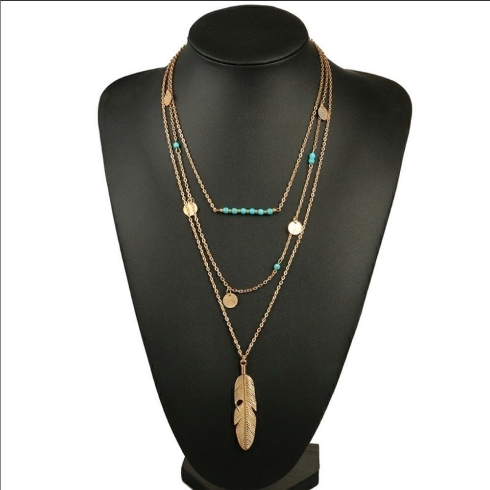 Necklace BOHO multilayer versatile chic mix match - Picture 4 of 5